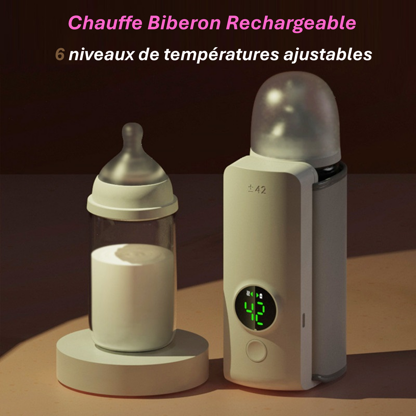 🍼 Chauffe-biberon portable sans fil rechargeable 🍼